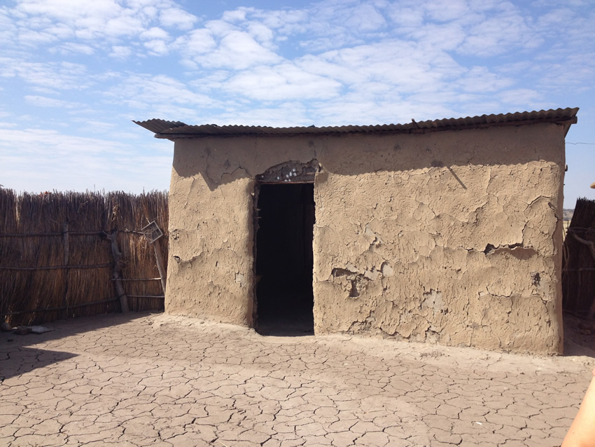A traditional house at Ijambwe Village on the banks of the Chobe River, Namibia.